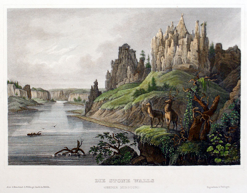 c 1835-52 Stone Walls on the Upper Missouri River (Montana)
