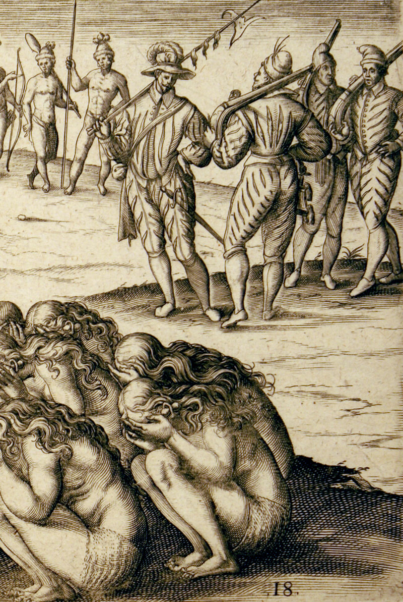 View of New World Indians c. 1591, Widows of Warriors with Chief
